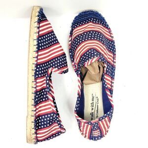 Coldwater Creek Stars and Stripes Americana USA Flag Escape Espadrilles Size 7